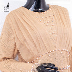 GAMIS OZIAS BROKAT POLKA 09468 LD 105 I Gamis Pesta Cantik I Gamis Muslimah Remaja Nyaman Panjang