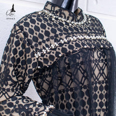 GAMIS OZIAS BROKAT FIMELA 09463 LD 105 & LD 120 I Gamis Fashion Muslimah Nyaman Panjang