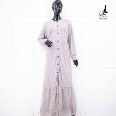 GAMIS OZIAS BROKAT MONICA 09691 LD 105 I Gamis Pengajian Dewasa I Busana Muslimah Busui Friendly Panjang Santai