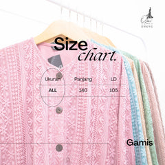 GAMIS OZIAS BROKAT MONICA 09691 LD 105 I Gamis Pengajian Dewasa I Busana Muslimah Busui Friendly Panjang Santai
