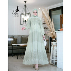 GAMIS OZIAS BABYDOLL CERUTY 07025 LD 105 I Gamis Kondangan Fashion I Gamis Wanita Muslimah Fit Motif Nyaman