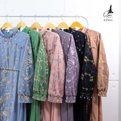 GAMIS OZIAS CERUTY POLOS 03941 LD 105 I Gamis Pesta Mewah I Dress Muslimah Nyaman Panjang