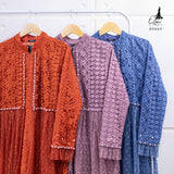 GAMIS OZIAS BROKAT FIMELA 09465 LD 80 95 105 120 I Gamis Fashion Muslimah Anak I Gamis Lebaran Busui Friendly 2XL