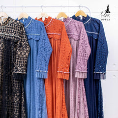 GAMIS OZIAS BROKAT FIMELA 09463 LD 105 & LD 120 I Gamis Fashion Muslimah Nyaman Panjang