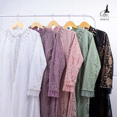 GAMIS OZIAS BROKAT HARUKA 3D 09870 I Gamis Ibu Dan Anak I Gamis Simpel Nyaman Panjang Muslim Dress