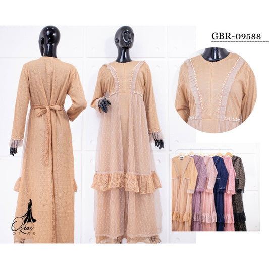 GAMIS OZIAS BROKAT PREMIUM 09588 LD 105 I Gamis Fashion Muslimah I Gamis Kondangan Cantik Nyaman Panjang