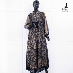 GAMIS OZIAS BROKAT PREMIUM 09968 LD 105 I Gamis Tangan Balon I Gamis Kondangan Muslim Nyaman