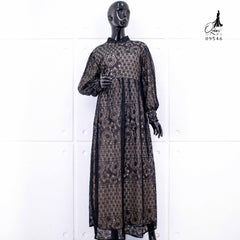 GAMIS OZIAS BROKAT IMPORT 09546 LD 105 I Gamis Kondangan Simpel I Gamis Remaja Cantik Fit Muslim Nyaman