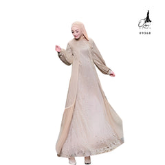GAMIS OZIAS BROKAT ALTEZZA 09368 LD 105 I Gamis Remaja Muslimah I Fashion Kondangan cantik Panjang Santai