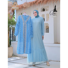 GAMIS OZIAS BROKAT FIMELA 09989 LD 105 I Gamis Fashion Muslimah Wanita Nyaman