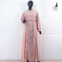 GAMIS OZIAS CERUTY POLOS 03941 LD 105 I Gamis Pesta Mewah I Dress Muslimah Nyaman Panjang
