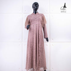 GAMIS OZIKO BROKAT IORA CEILO 09912 LD 105 I Gamis Pesta Mewah I Gamis Wisuda Import Muslim Nyaman