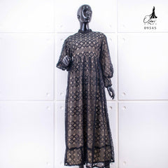 GAMIS OZIAS BROKAT LAURA 09545 LD 105 I Gamis Super Adem Simpel I Gamis Umroh Busui Friendly Nyaman Motif