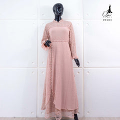 GAMIS OZIAS BROKAT COMBI SIFON 09583 LD 105 I Gamis Kondangan Simpel l Busana Muslim Premium Nyaman Panjang Santai