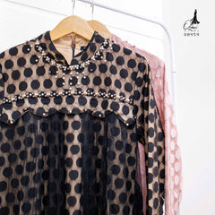 GAMIS OZIAS BROKAT POLKA 08959 LD 105 I Gamis Wisuda Wanita I Gamis Fashion Muslimah Nyaman Dress