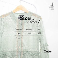 VEST OUTER OZIKO BROKAT MIDI FLORANCE 03882 LD 105 I Outer Cantik I Luaran Gamis