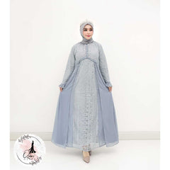 GAMIS OZIAS BROKAT KAGURA 09887 LD 105 I Gamis Remaja simpel I Gamis Elegant Busui Friendly Muslim Nyaman