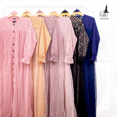 GAMIS OZIAS BROKAT AZULA 09295 LD 105 I Gamis Wanita Muslimah I Gamis Busui Friendly Panjang