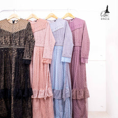 GAMIS OZIAS BROKAT 09616 LD 105 I Gamis Pesta Kondangan I Fashion Muslimah Nyaman Panjang Santai Fit