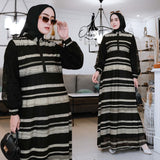 GAMIS OZIAS POLYLACE ZIGZAG 10008 LD 105 I Gamis Kondangan Cantik I Gamis Wanita Simpel