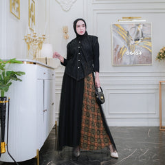 ROK OZIAS JETBLACK 06454 I Rok Casual Wanita I Rok Kerja Muslimah Panjang