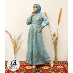 GAMIS OZIAS TILE 03881 LD 105 I Gamis Kondangan Wanita I Gamis Wanita Simpel