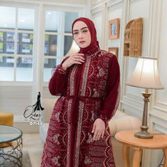 GAMIS OZIAS TILE NAMIRA 07144 LD 105 140 I Gamis Mewah Kondangan 4XL I Gamis Tile Bordir