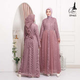 GAMIS OZIAS BROKAT FIMELA 09465 LD 80 95 105 120 I Gamis Fashion Muslimah Anak I Gamis Lebaran Busui Friendly 2XL