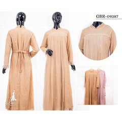 GAMIS OZIAS BROKAT 09387 LD 105 I Gamis Simpel Kondangan I Gamis Wisuda Remaja Motif Muslim Nyaman