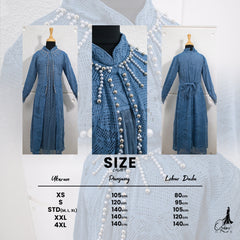 GAMIS OZIAS BROKAT HARUKA 3D 09870 I Gamis Ibu Dan Anak I Gamis Simpel Nyaman Panjang Muslim Dress