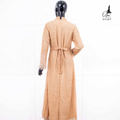 GAMIS OZIAS BROKAT 09387 LD 105 I Gamis Simpel Kondangan I Gamis Wisuda Remaja Motif Muslim Nyaman