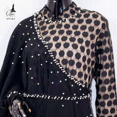 GAMIS OZIAS CERUTY POLKA 09182 I Gamis Pesta 10 in 1 I Gamis Muslimah Nyaman Panjang