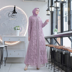 GAMIS OZIAS BROKAT GLITER 09954 LD 105 I Gamis Fashion Muslimah I Gamis Lebaran Motif Nyaman