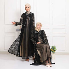 GAMIS OZIAS BROKAT HARUKA 3D 09870 I Gamis Ibu Dan Anak I Gamis Simpel Nyaman Panjang Muslim Dress