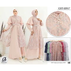 GAMIS OZIAS TILE 03917 LD 105 I Gamis Kondangan Cantik I gamis Fashion Remaja