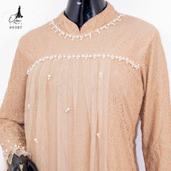 GAMIS OZIAS BROKAT 09387 LD 105 I Gamis Simpel Kondangan I Gamis Wisuda Remaja Motif Muslim Nyaman