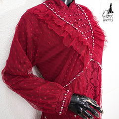 GAMIS OZIAS BROKAT IMPORT 09773 LD 105 I Gamis Fashion Remaja I Gamis Kondangan Dewasa