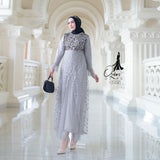 GAMIS OZIAS TILE 07115 LD 105 I Gamis Tile Bordir I Gamis Pesta