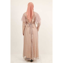 GAMIS OZIKO BROKAT IORA CEILO 09912 LD 105 I Gamis Pesta Mewah I Gamis Wisuda Import Muslim Nyaman