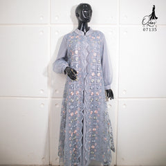 GAMIS OZIAS TILE NAMIRA 07135 LD 105 I Gamis Tile Bordir Premium I Gamis kondangan