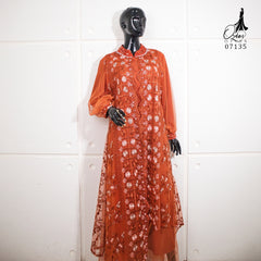 GAMIS OZIAS TILE NAMIRA 07135 LD 105 I Gamis Tile Bordir Premium I Gamis kondangan