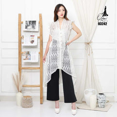 VEST OUTER OZIKO BROKAT CORNELI 03242 03459 LD 105 I Outer Kondangan Wanita I Outer Casual