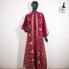 GAMIS OZIAS TILE NAMIRA 07144 LD 105 140 I Gamis Mewah Kondangan 4XL I Gamis Tile Bordir