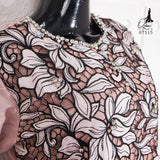 GAMIS OZIAS TILE 07115 LD 105 I Gamis Tile Bordir I Gamis Pesta