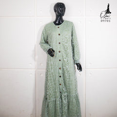 GAMIS OZIAS BROKAT PALMINERVIS 09701 LD 105 I Gamis Pesta Simpel I Gamis Remaja Muslimah Panjang Santai