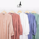 GAMIS OZIAS CRINGKLE POLOS 06426 LD 105 I Fashion Muslimah I Dress Home Busui Friendly Panjang Nyaman