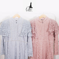 GAMIS OZIAS BROKAT FIMELA 09499 LD 105 I Dress Simpel I Gamis Busui Syar'i l Busui Friendly Muslim Nyaman