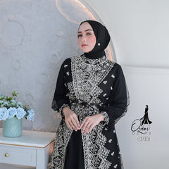 GAMIS OZIAS TILE 07181 LD 105 I Gamis Kondangan Mewah I Gamis Pesta TIle Bordir