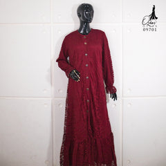 GAMIS OZIAS BROKAT PALMINERVIS 09701 LD 105 I Gamis Pesta Simpel I Gamis Remaja Muslimah Panjang Santai