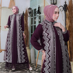 GAMIS OZIAS TILE 07178 LD 105 I Gamis Kondangan Wanita I Gamis Fashion Wisuda